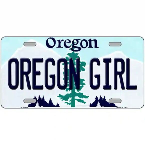 Oregon Girl License Plate Sign Wall Art Sign Metal Louisiana New Retro   Auto - Picture 2 of 3